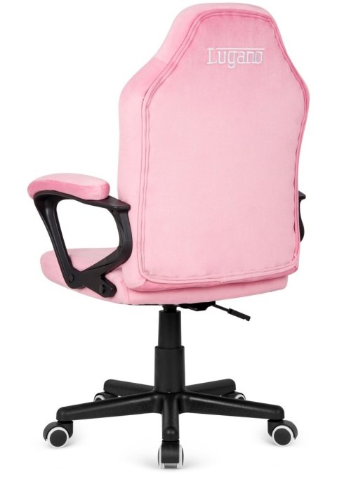 Lugano Fotel obrotowy do biurka MARIO ALCANTARA CANDY PINK
