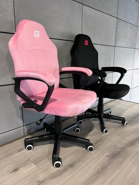 Lugano Fotel obrotowy do biurka MARIO ALCANTARA CANDY PINK