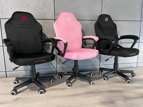 Lugano Fotel obrotowy do biurka MARIO ALCANTARA CANDY PINK