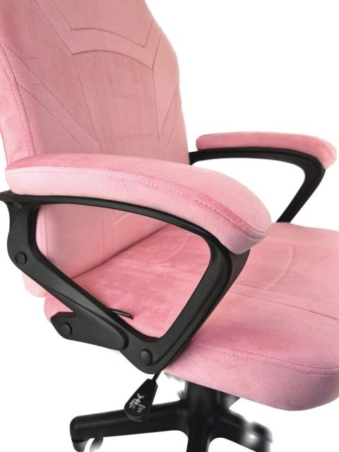 Lugano Fotel obrotowy do biurka MARIO ALCANTARA CANDY PINK