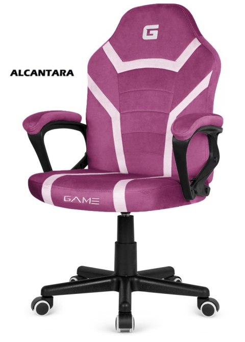 Lugano Fotel obrotowy do biurka MARIO ALCANTARA PURPLE + WHITE