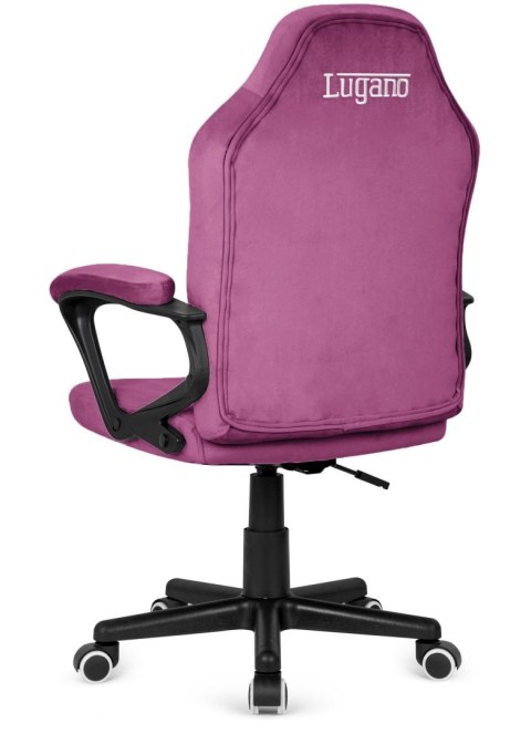 Lugano Fotel obrotowy do biurka MARIO ALCANTARA PURPLE + WHITE