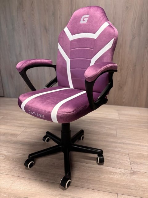 Lugano Fotel obrotowy do biurka MARIO ALCANTARA PURPLE + WHITE