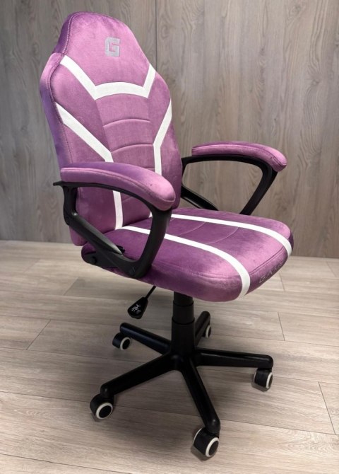 Lugano Fotel obrotowy do biurka MARIO ALCANTARA PURPLE + WHITE