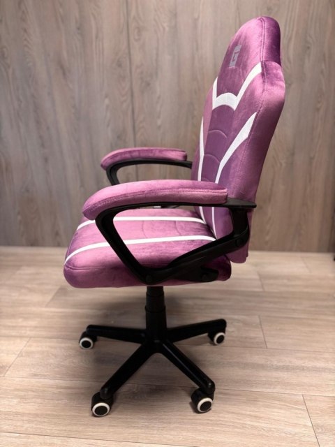 Lugano Fotel obrotowy do biurka MARIO ALCANTARA PURPLE + WHITE