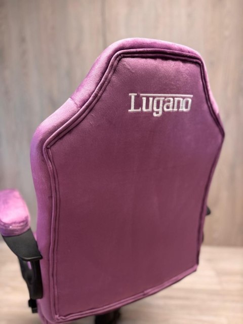 Lugano Fotel obrotowy do biurka MARIO ALCANTARA PURPLE + WHITE