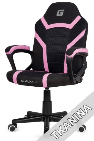 Lugano Fotel obrotowy do biurka MARIO BLACK PINK Fabric