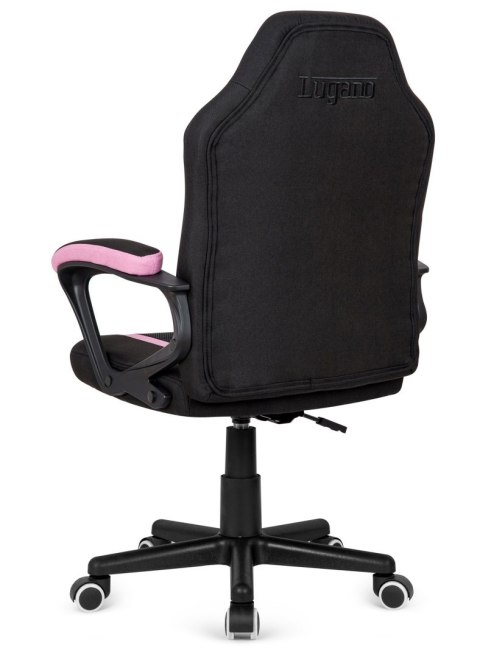 Lugano Fotel obrotowy do biurka MARIO BLACK PINK Fabric