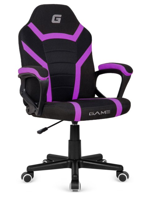 Lugano Fotel obrotowy do biurka MARIO BLACK PURPLE Fabric
