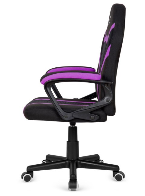 Lugano Fotel obrotowy do biurka MARIO BLACK PURPLE Fabric