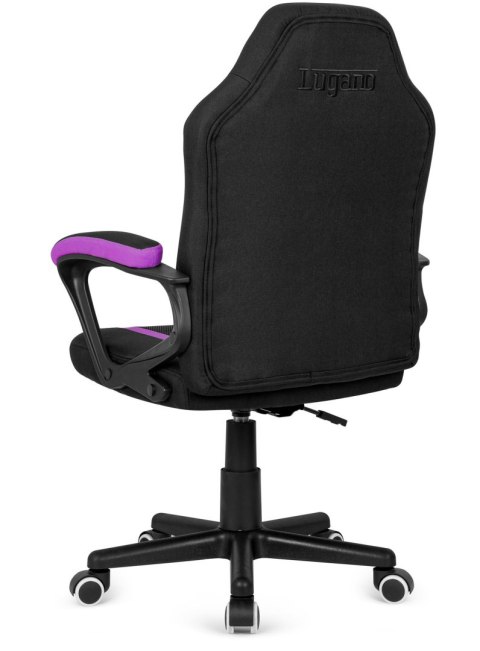 Lugano Fotel obrotowy do biurka MARIO BLACK PURPLE Fabric