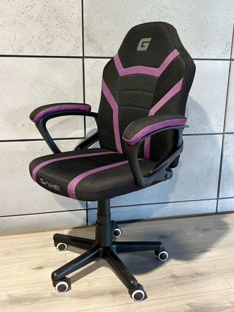 Lugano Fotel obrotowy do biurka MARIO BLACK PURPLE Fabric