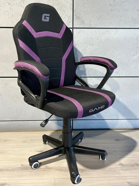 Lugano Fotel obrotowy do biurka MARIO BLACK PURPLE Fabric