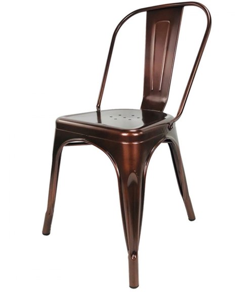 Lugano Krzesło metalowe loft CORSICA COPPER TOLIX