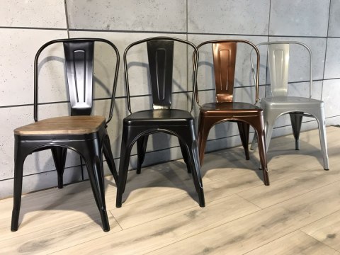 Lugano Krzesło metalowe loft CORSICA GRAPHITE TOLIX