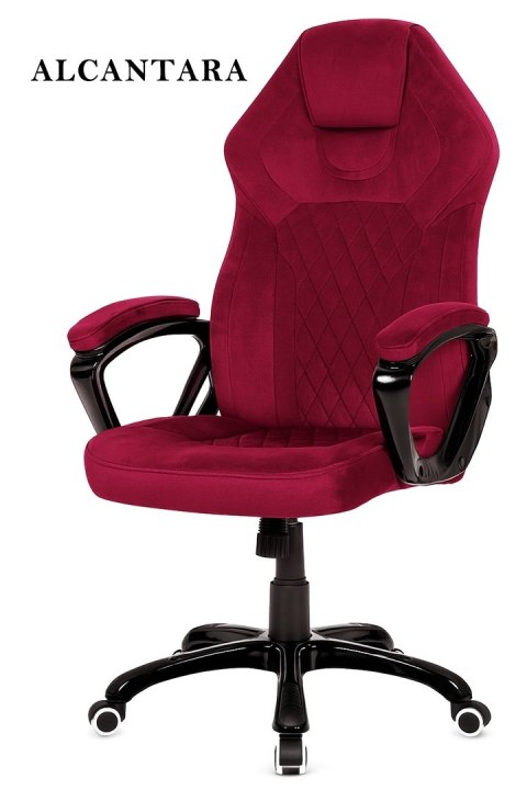 Prototype Fotel obrotowy do biurka SPIDER BURGUNDY ALCANTARA