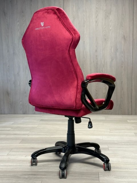 Prototype Fotel obrotowy do biurka SPIDER BURGUNDY ALCANTARA