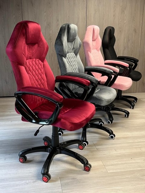 Prototype Fotel obrotowy do biurka SPIDER BURGUNDY ALCANTARA