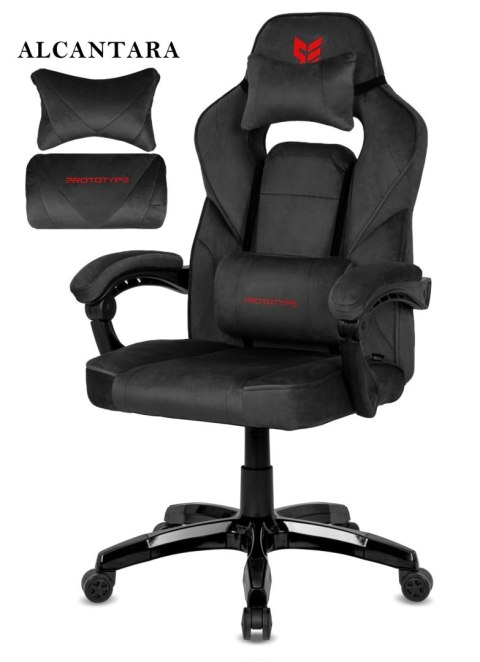 Prototype Fotel obrotowy do biurka TITAN BLACK ALCANTARA BASIC