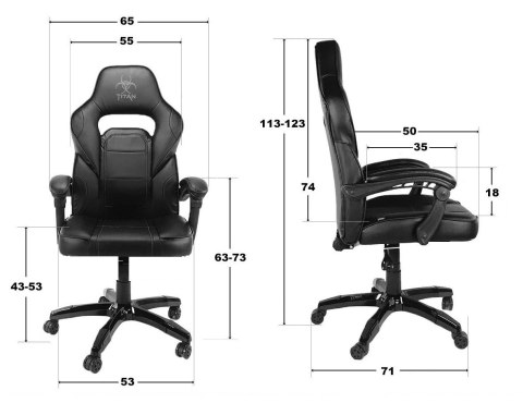 Prototype Fotel obrotowy do biurka TITAN BLACK ALCANTARA BASIC