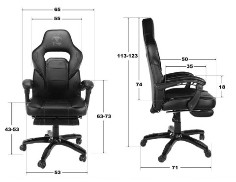 Prototype Fotel obrotowy do biurka TITAN BLACK ALCANTARA PRO