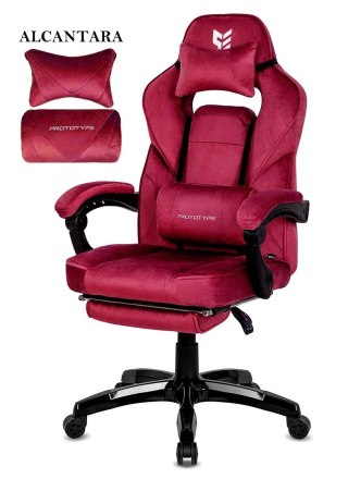 Prototype Fotel obrotowy do biurka TITAN BURGUNDY ALCANTARA PRO