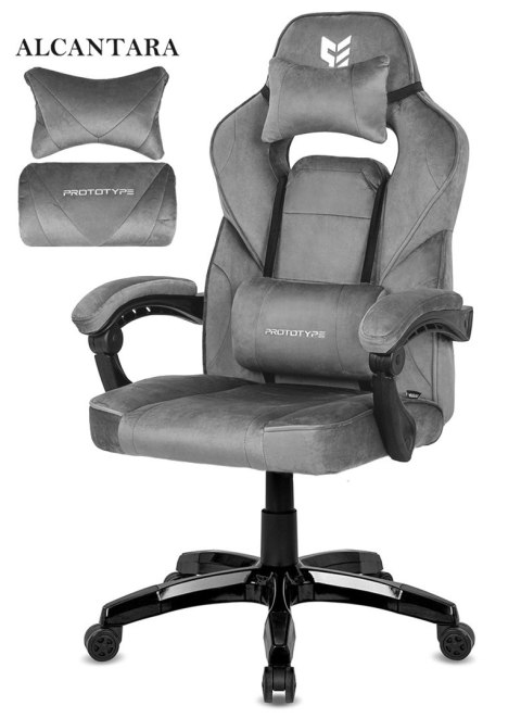 Prototype Fotel obrotowy do biurka TITAN GREY ALCANTARA BASIC