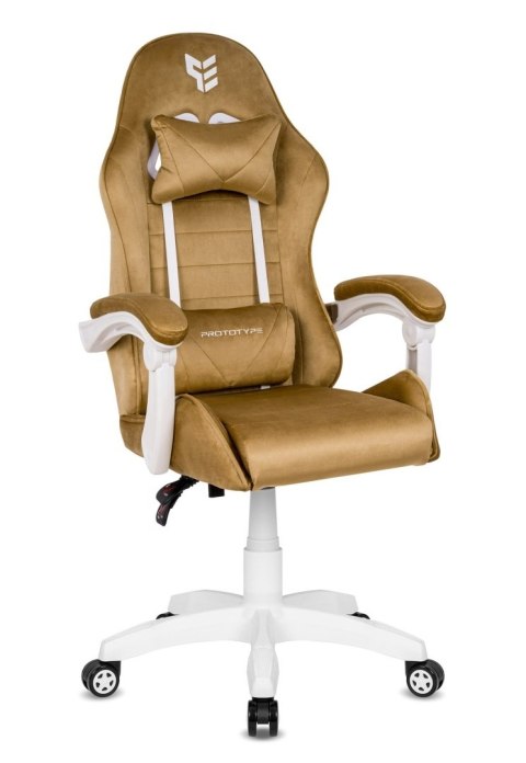 Prototype Fotel obrotowy gamingowy ENZO XL BEIGE ALCANTARA ICE