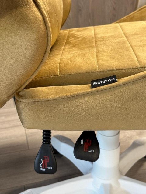 Prototype Fotel obrotowy gamingowy ENZO XL BEIGE ALCANTARA ICE