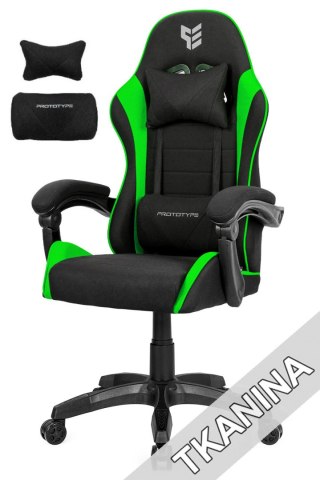 Prototype Fotel obrotowy gamingowy ENZO XL GREEN FABRIC