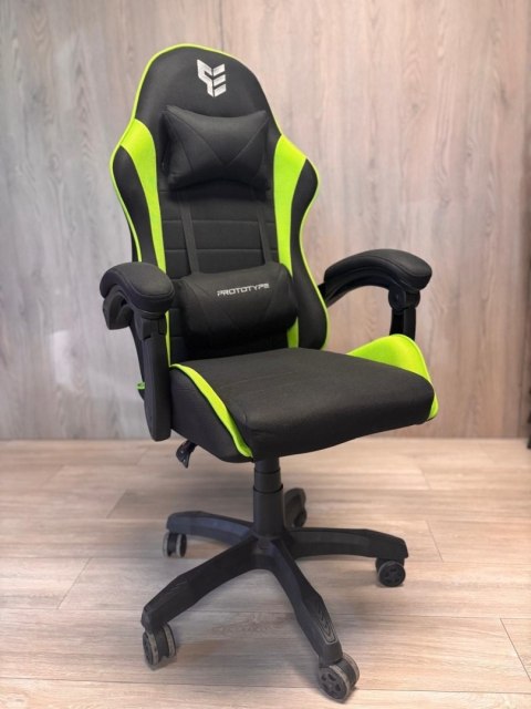 Prototype Fotel obrotowy gamingowy ENZO XL GREEN FABRIC