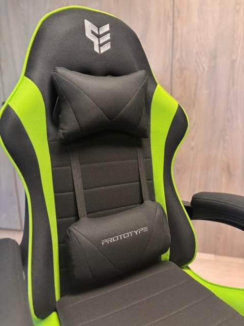 Prototype Fotel obrotowy gamingowy ENZO XL GREEN FABRIC