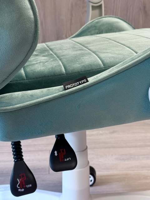 Prototype Fotel obrotowy gamingowy ENZO XL MINT ALCANTARA ICE