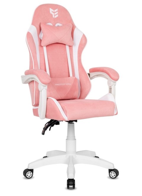 Prototype Fotel obrotowy gamingowy ENZO XL PINK + WHITE ALCANTARA ICE