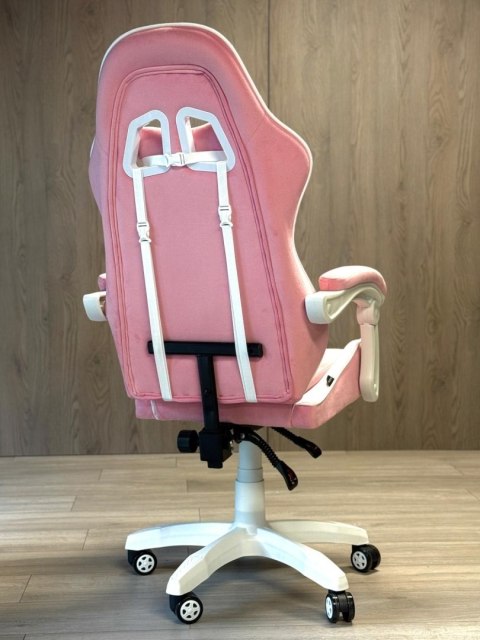 Prototype Fotel obrotowy gamingowy ENZO XL PINK + WHITE ALCANTARA ICE