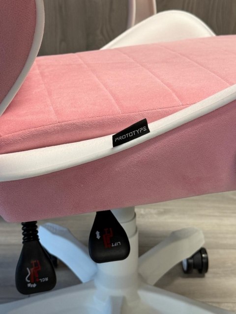 Prototype Fotel obrotowy gamingowy ENZO XL PINK + WHITE ALCANTARA ICE