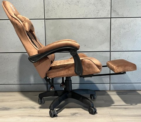 Prototype Fotel obrotowy gamingowy XL POKER PRO BROWN ALCANTARA