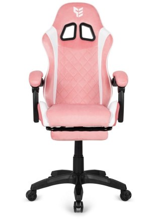 Prototype Fotel obrotowy gamingowy XL POKER PRO PINK + WHITE ALCANTARA