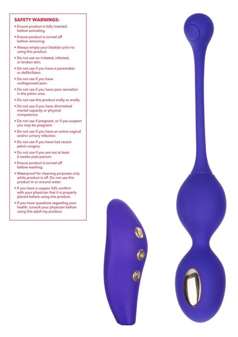Kulki Estim Dual Calexotics niebieskie z pilotem 10 cm