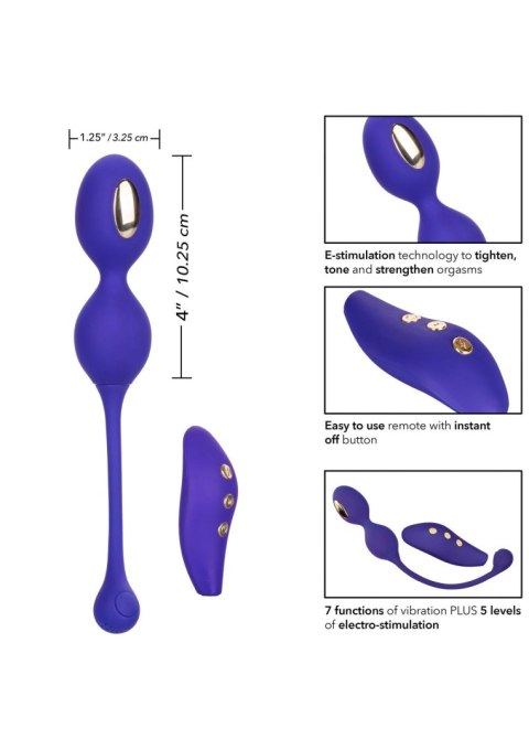 Kulki Estim Dual Calexotics niebieskie z pilotem 10 cm
