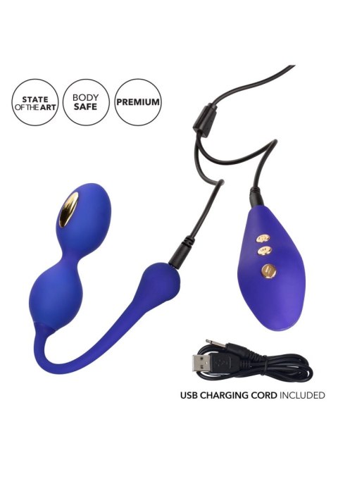 Kulki Estim Dual Calexotics niebieskie z pilotem 10 cm