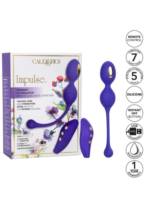 Kulki Estim Dual Calexotics niebieskie z pilotem 10 cm