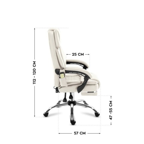 Fotel biurowy z masażem Boss 6.0 Beige