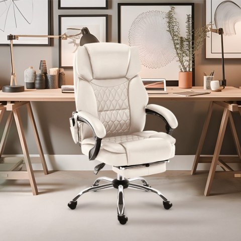 Fotel biurowy z masażem Boss 6.0 Beige