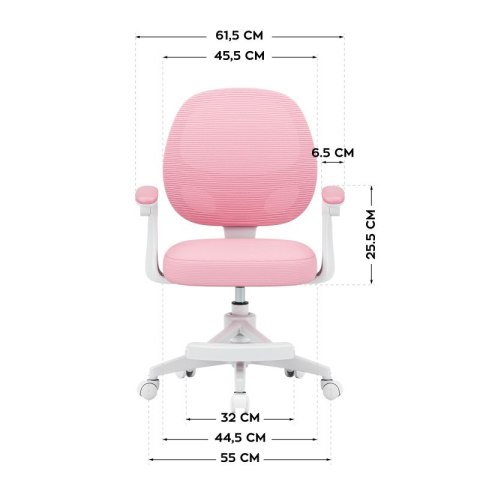 Fotel obrotowy dla dzieci Junior 3.1 Pink