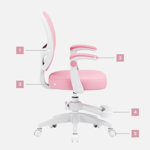Fotel obrotowy dla dzieci Junior 3.1 Pink