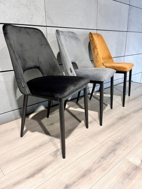 Lugano Krzesło tapicerowane GOTI GREY VELVET II GATUNEK