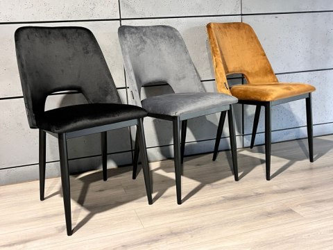 Lugano Krzesło tapicerowane GOTI GREY VELVET II GATUNEK