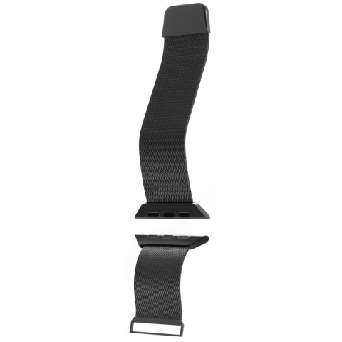 Pasek na zegarek Apple Watch 42 44 45 49mm Milanese - czarny