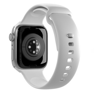 Pasek silikonowy do zegarka Apple Watch 42 44 45 49 mm Icon biały - 2 szt.